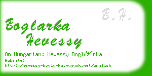 boglarka hevessy business card